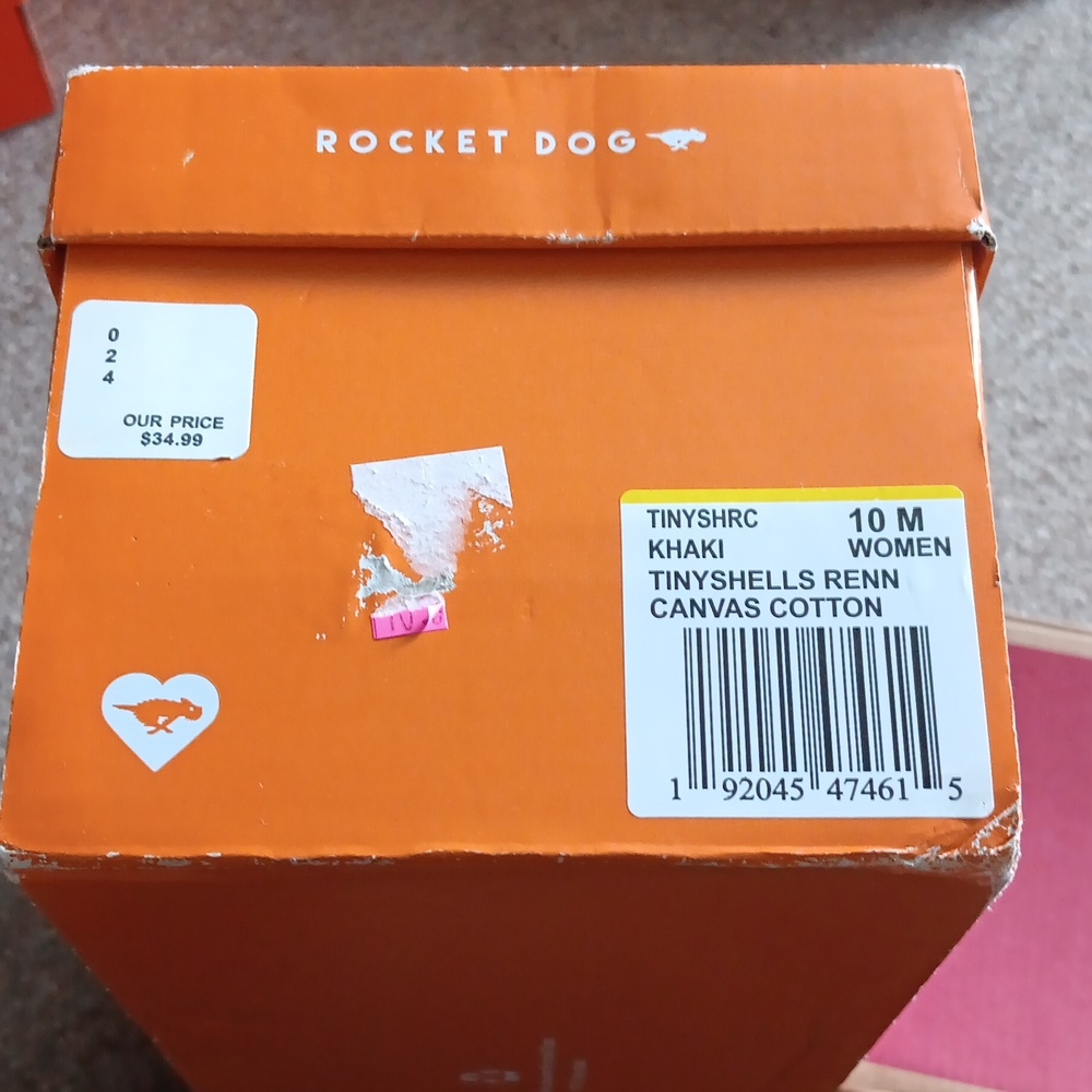 Rocket Dog Sandals Tinyshells Khaki Canvas Cotton Size 10M - Picture 4 of 5